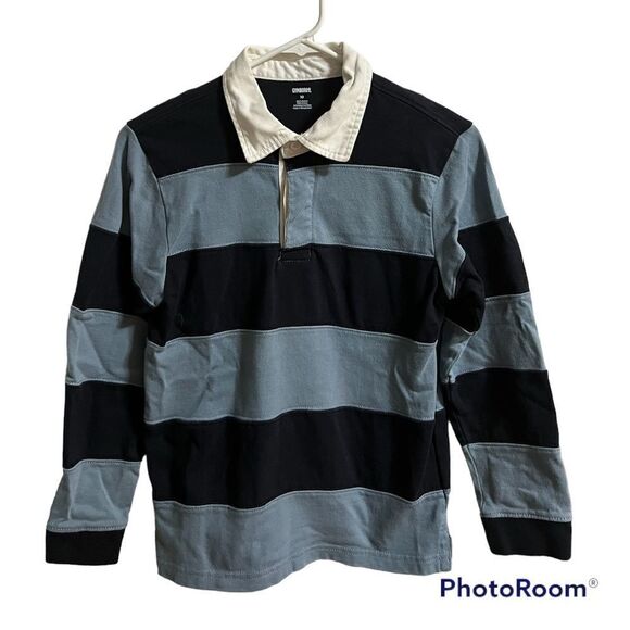 Gymboree size 10 youth boys collared blue striped shirt. - Picture 1 of 4